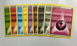 Pokemon XY Generations Complete Set Com NON-holo Basic Energy Cards -Lot of 9 - Image 1