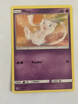 Pokemon Card Mew RARE 32/68 Hidden Fates 2019 LP-NM Regular Non-holo - Image 1