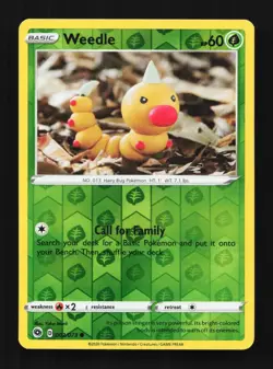 Weedle Reverse 002/073 Champion's Path English Pokemon Card TCG - Image 1