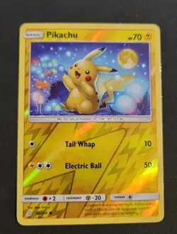 Pikachu Sun & Moon Unified Minds 56/236 REVERSE HOLO card 2019 Pokemon TCG - Image 1