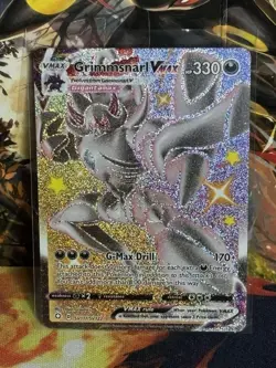 Pokemon TCG Grimmsnarl VMAX Holo Shiny Rare Card Shining Fates SV117 SV122 - Image 1