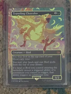 Traveling Chocobo (Borderless) (Neon Ink Yellow) Final Fantasy Foil - Image 1
