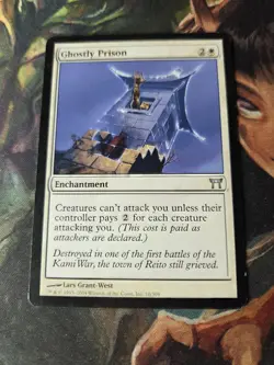 Mtg Champions Of Kamigawa Ghostly Prison super clean - Image 2