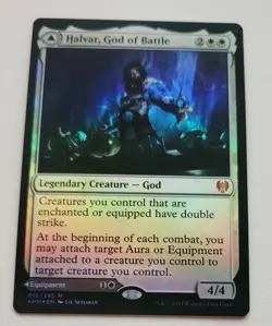 MTG Halvar, God of Battle Sword of the Realms, NM-Mint, English Kaldheim foil - Image 1