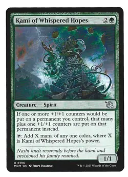 Magic The Gathering- Kami of Whispered Hopes (MOM) #196 Uncommon NM - Image 1
