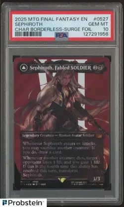 2025 MTG Final Fantasy EN Borderless Surge Foil #0527 Sephiroth PSA 10 GEM MINT - Image 1