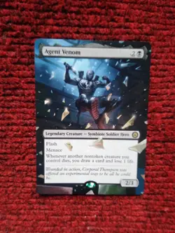 Agent Venom MTG Marvel's Spider-Man Hand Painted Borderless Extended Altered Art - Image 2