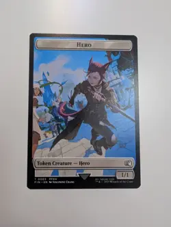 MTG - Hero 0003/Knight 0010 Token - Final Fantasy NM/M Condition - Image 1