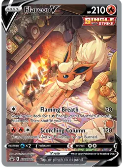 Flareon V SWSH179 SWSH: Sword & Shield Black Star Promo Cards Holo - NM - Image 1