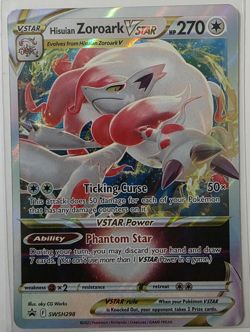 HISUIAN ZOROARK VSTAR SWSH298 SWORD & SHIELD POKEMON (ULTRA RARE PROMO, NM) - Image 1