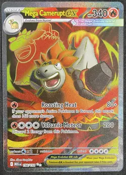 Pokemon TCG Mega Camerupt Ex Full Art Ultra Rare 156/132 Mega Evolution NM - Image 1