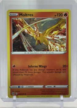 Moltres 2022 Pokemon TCG #021/172 SWSH: Brilliant Stars Rare Cosmos Holo - Image 1