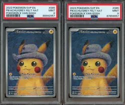Lot of (2) Pokemon Pikachu with Grey Felt Hat Van Gogh 085 Promo PSA 9 Graded - Image 1