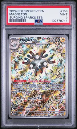 2024 POKEMON SVP EN-SV BLACK STAR PROMO #159 MAGNETON PSA 9 - Image 1