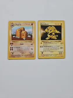 WOTC Pokemon Shadowless Base Set - Dugtrio and Electabuzz - Image 1