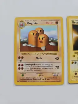 WOTC Pokemon Shadowless Base Set - Dugtrio and Electabuzz - Image 2