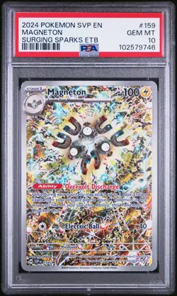 2024 POKEMON SVP EN-SV BLACK STAR PROMO #159 MAGNETON PSA 10 - Image 1