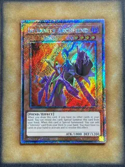 Yugioh Infernity Archfiend RA03-EN220 Platinum Secret Rare 1st Ed NM - Image 1