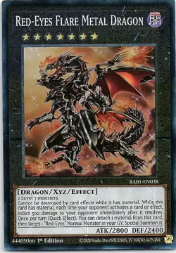 Yugioh! 1x Red-Eyes Flare Metal Dragon RA01-EN038 Collector's Rare 1st Ed NM - Image 1
