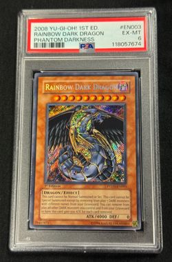 Yugioh Rainbow Dragon PSA 6 Phantom Darkness 1st Edition - Image 1