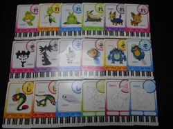 Pokemon Music Musical Note Card Best Wishes x18 Tepig Oshawott Snivy etc#3575 - Image 1