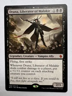 Drana, Liberator of Malakir #109 (LP) Battle for Zendikar BFZ Magic MTG - Image 1