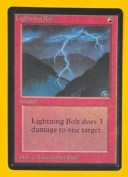 MTG LIGHTNING BOLT Beta (OldManMTG 012-180) - Image 1