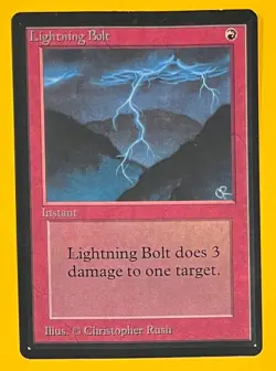 MTG LIGHTNING BOLT Beta (OldManMTG 012-179) - Image 1