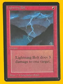 MTG LIGHTNING BOLT Beta (OldManMTG 012-178) - Image 1
