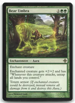 MTG Bear Umbra R Rise of the Eldrazi 177 LP - Image 1