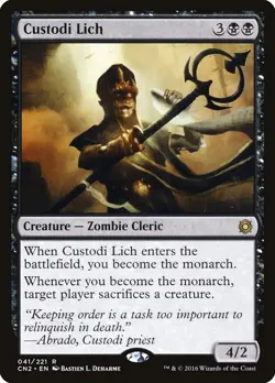 1x - Custodi Lich - #41 - Conspiracy: Take the Crown - NM MTG - Image 1