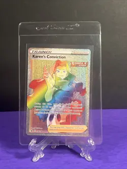 Pokemon TCG Karen's Conviction English Secret 216/198 Swsh06 Chilling Reign Rare - Image 1