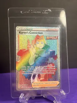 Pokemon TCG Karen's Conviction English Secret 216/198 Swsh06 Chilling Reign Rare - Image 2