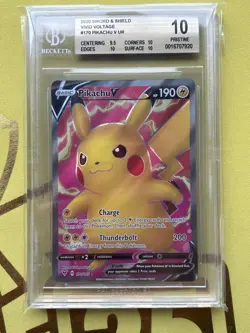Used Pokemon Pokemon Cards Pikachu V SR BGS10 PSA10 World Only 15 Very Rare - Image 1