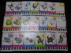 Pokemon Music Musical Note Card Best Wishes x20 Pikachu Haxorus etc #3576 - Image 1