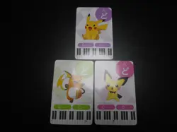 Pokemon Music Musical Note Card x3 Pikachu Pichu Raichu Evolutions #3727 - Image 1