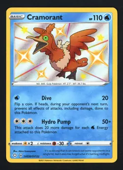 Cramorant SV030/SV122 Shining Fates Shiny Holo Rare Pokemon TCG - Image 1