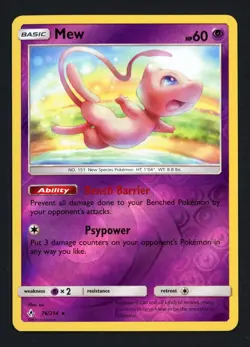 Mew Reverse Holo 76/214 Unbroken Bonds Holo Rare Pokemon TCG - Image 1