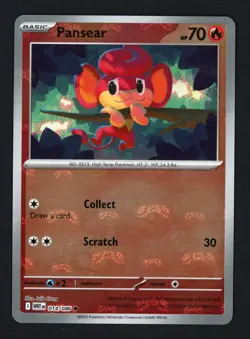 Pansear Master Ball Holo 014/086 White Flare Common Pokemon TCG - Image 1