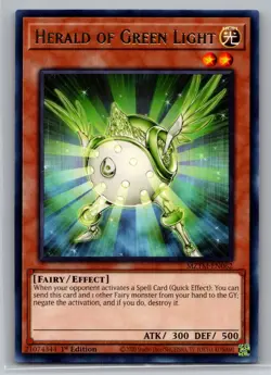 Herald of Green Light MZTM-EN062 Rare 1st Edition YuGiOh - Image 1