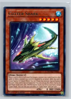 Yugioh! - Cutter Shark MZTM-EN046 - Rare - Maze of the Mas. - 1st Ed - Image 1