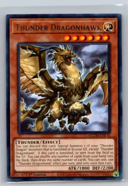 Yugioh! Thunder Dragonhawk - MZTM-EN076 - Rare - 1st Edition Near Mint - Image 1