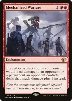 FOIL Mechanized Warfare The Brothers' War Magic MTG Enchantment CARD 1x (139/287 - Image 1