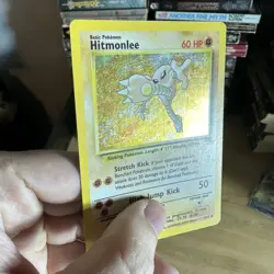 Hitmonlee 7/62 Pokemon Fossil Holo Rare WOTC Vintage Card English MP Unlimited - Image 3