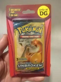Pokemon DG Mini Blister sealed - SUN & MOON Unbroken Bonds 3 CARDS Per Pack - Image 1