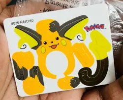 PIKACHU RAICHU Extremely RAREST Vintage 3D Cards - Cheetos India 2004 - Image 3
