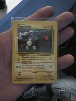 Magnemite 53/102 Base Set WOTC 1999 Vintage Pokemon Card - Thunder Wave NM - Image 1