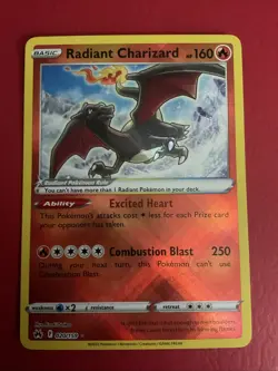 Pokemon TCG Radiant Charizard Crown Zenith Holo Card 020/159 Radiant Rare NM - Image 1