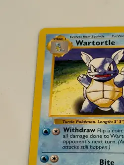 Shadowless Wartortle Pokemon Card 1999 Base Set WOTC 42/102 Damaged - Image 4