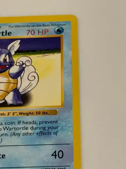 Shadowless Wartortle Pokemon Card 1999 Base Set WOTC 42/102 Damaged - Image 5